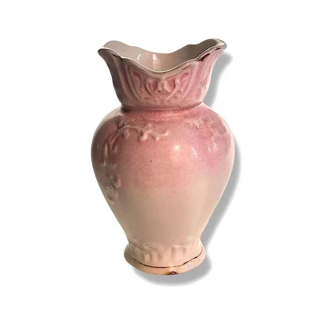 Vintage Pink and Cream Vase